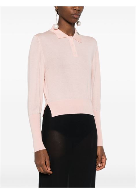 Light pink crystal-embellished cardigan Simone Rocha - women SIMONE ROCHA | KMK4B0647PLPNK